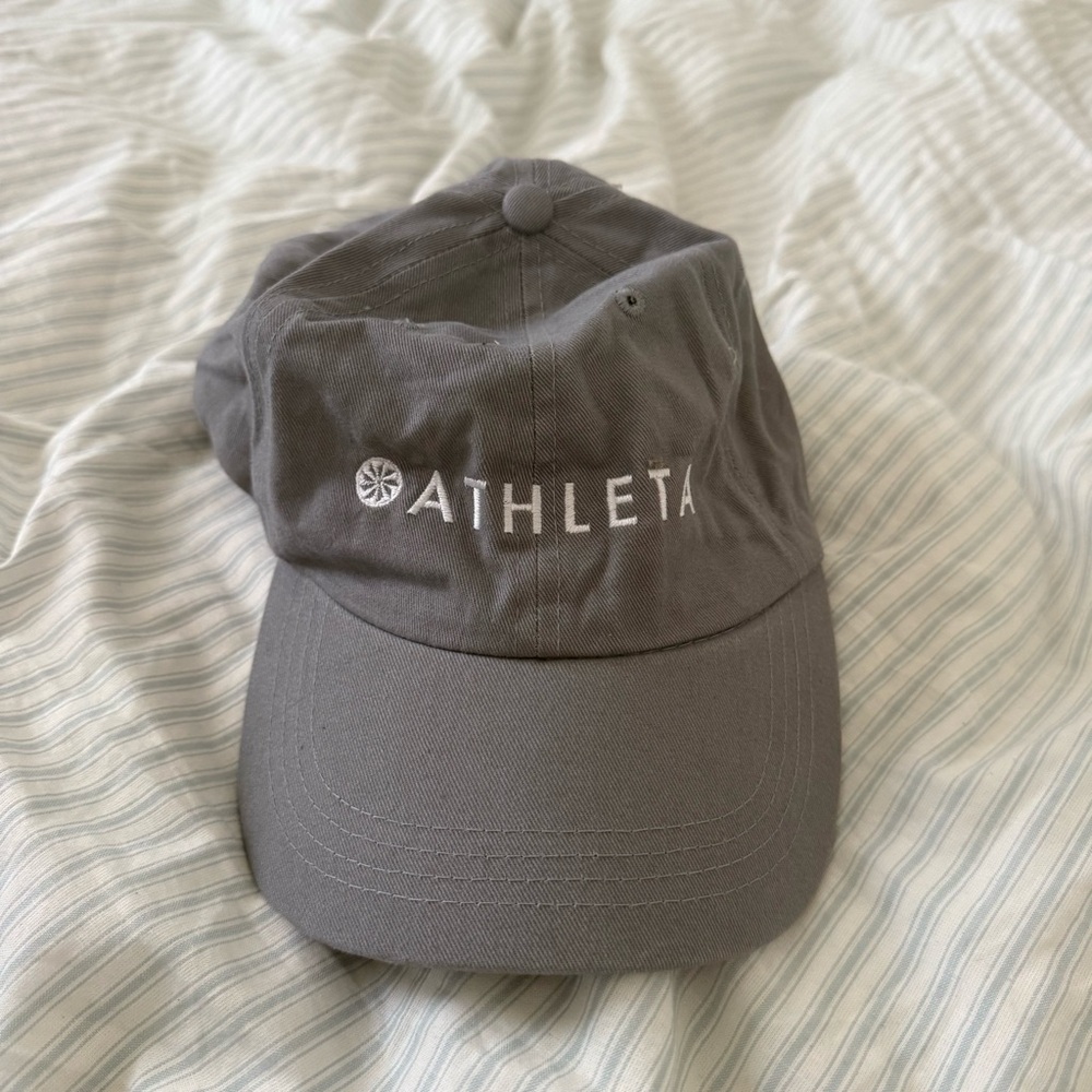 Athleta Charcoal Baseball Cap with White Logo